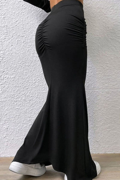 Black Maxi Trumpet Skirt