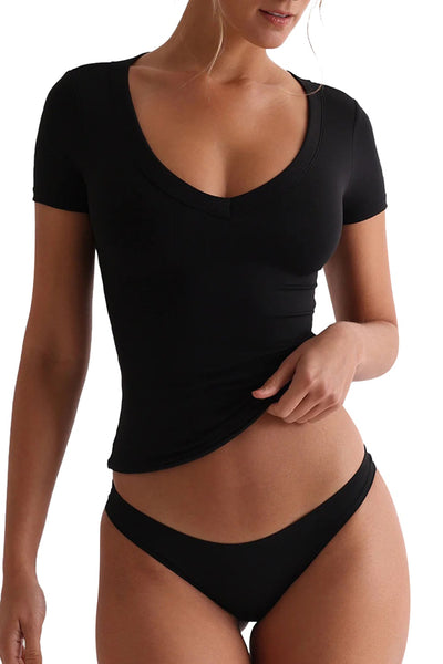 Scoop Neck Short Sleeve T-Shirt