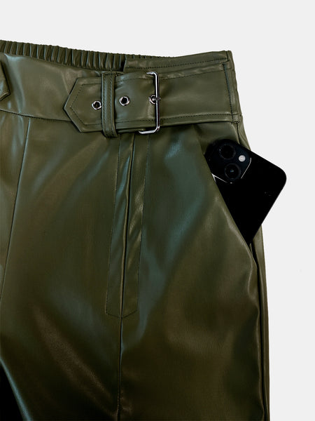 Belted Wide Leg Pants