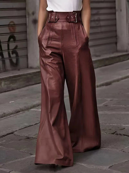 Belted Wide Leg Pants