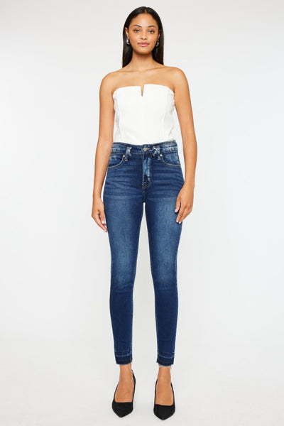 High Rise Ankle Skinny Jeans+