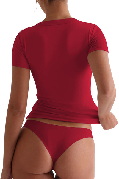 Scoop Neck Short Sleeve T-Shirt