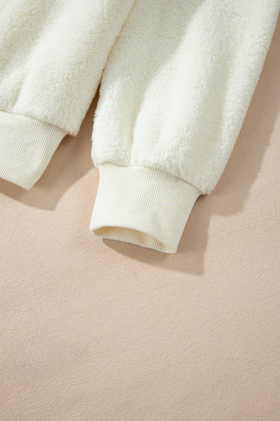 HOWDY Patched Sherpa Sweatshirt