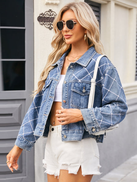 Boxy Long Sleeve Denim Jacket