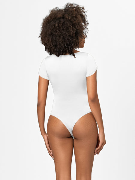 Square Neck Short Sleeve Bodysuit+