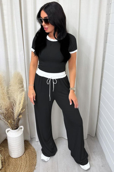 Round Neck Top and Pants Set