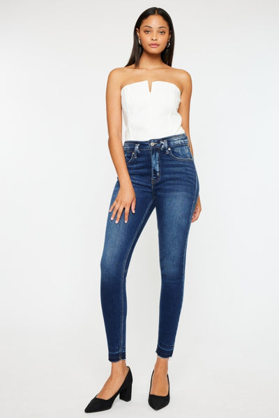 High Rise Ankle Skinny Jeans+