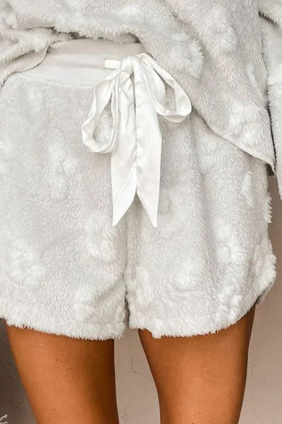 Comfy Long Sleeve Top and Shorts Lounge Set