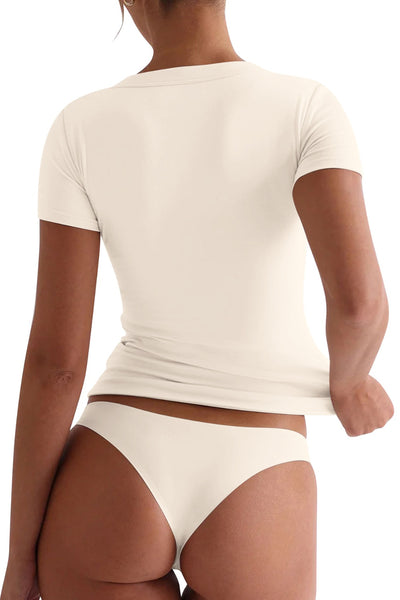 Scoop Neck Short Sleeve T-Shirt