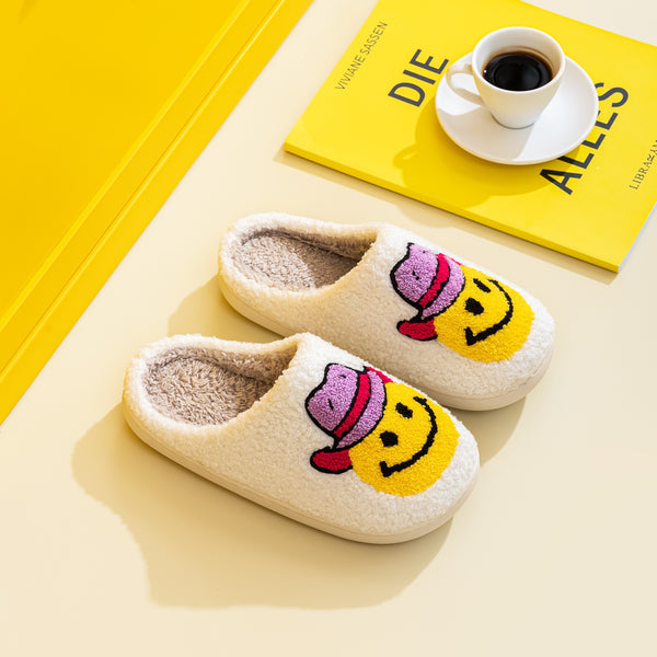 Cowgirl Smiley Face Slippers