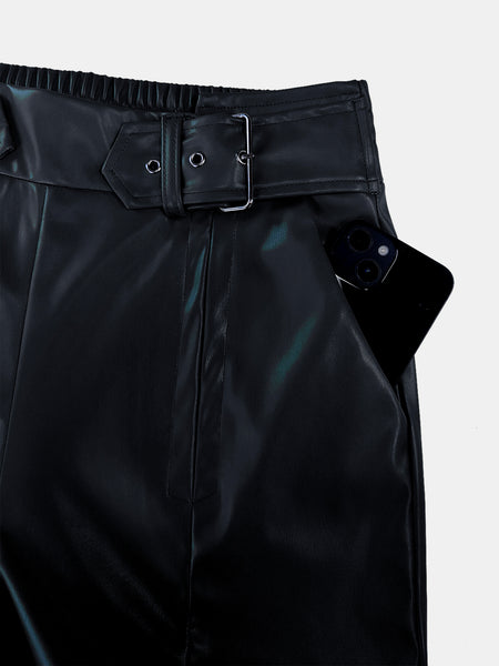 Belted Wide Leg Pants