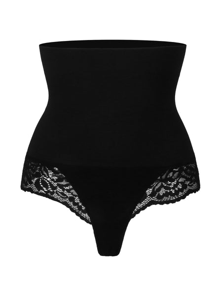 Lace Trim High Waist Shaping Panty