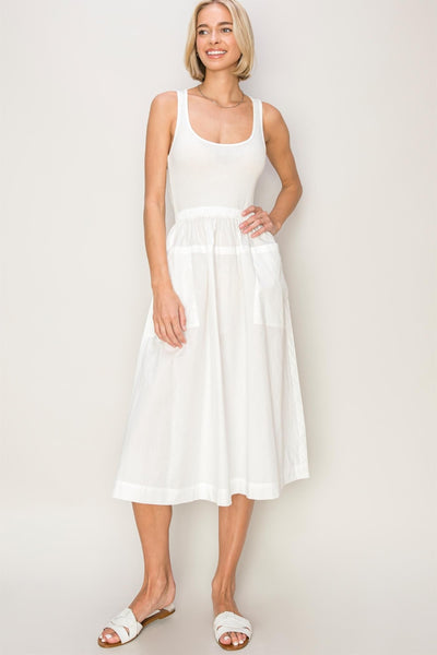 Off White Midi Tank Dress