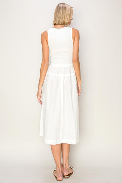 Off White Midi Tank Dress