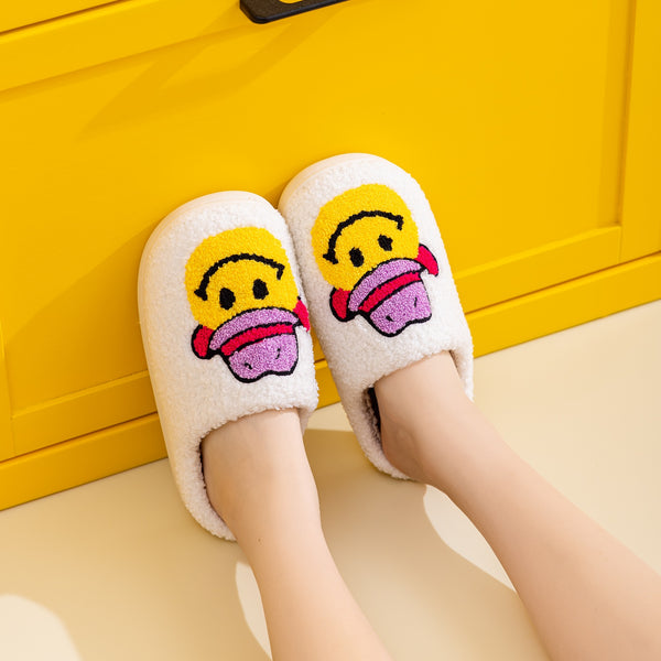 Cowgirl Smiley Face Slippers