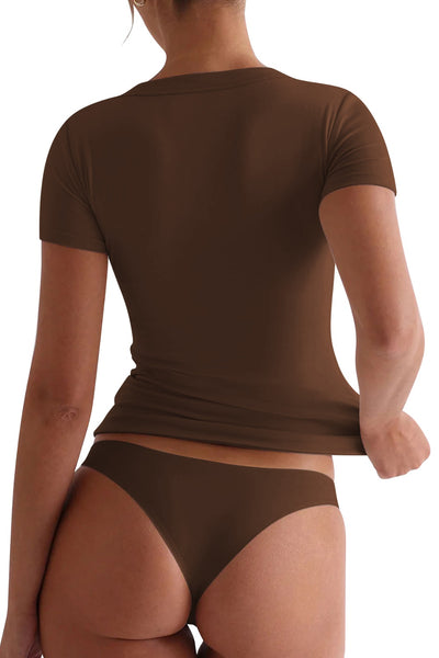 Scoop Neck Short Sleeve T-Shirt