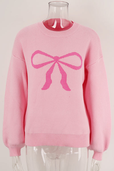 Blush Pink Bow Sweater