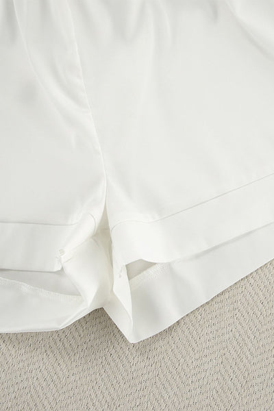 White Feather Trim Lounge Set