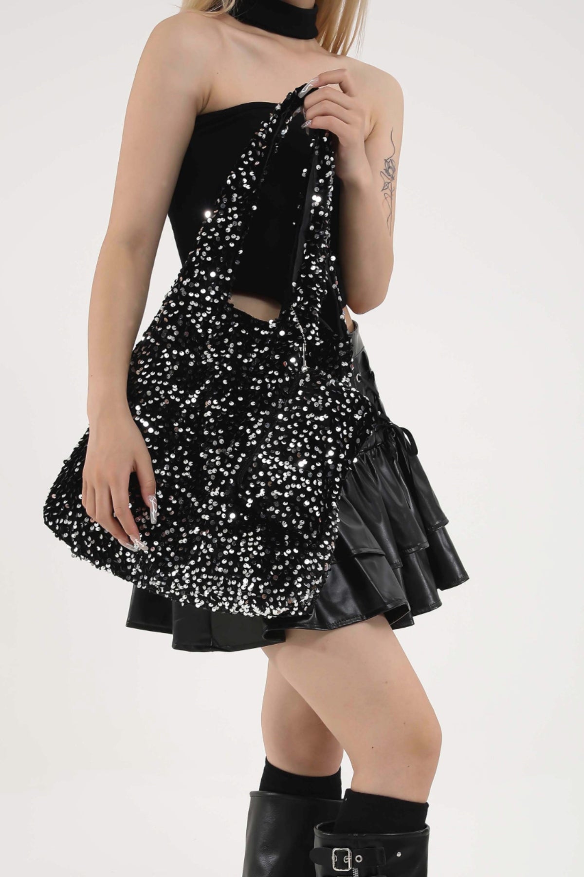 Sequin Carryall Handbag