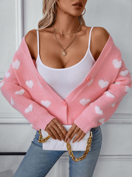 Follow Your Heart V-Neck Cardigan
