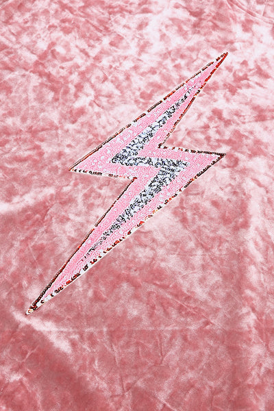 She's Powerful Thunderbolt Crushed Velvet Hoodie