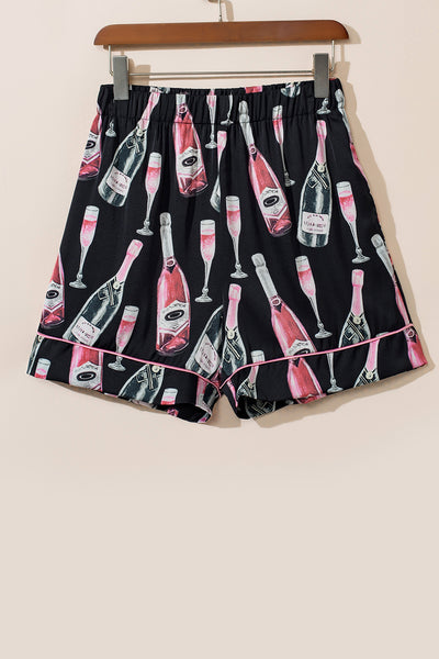 Champagne Short Sleeve Top and Shorts Set