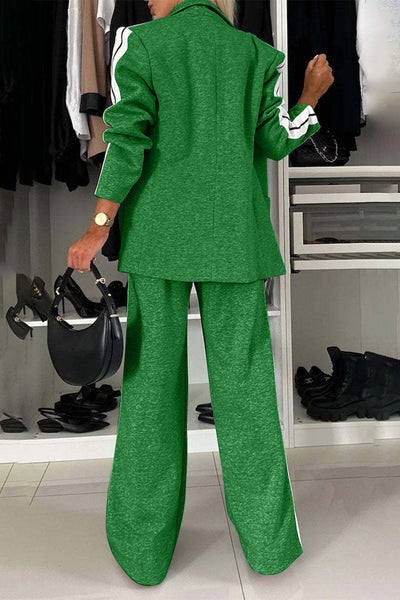 Cozy Blazer and Wide Leg Pants Set