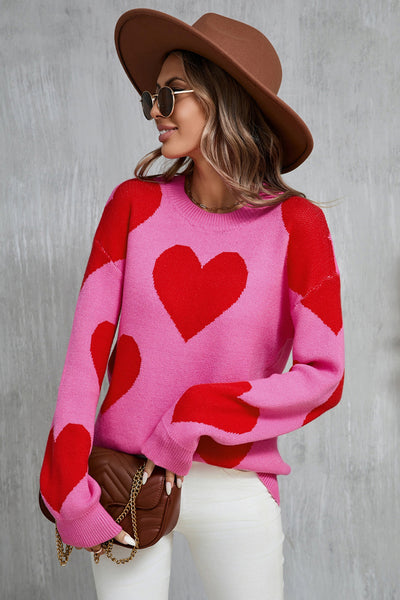 Big Hearts Long Sleeve Sweater