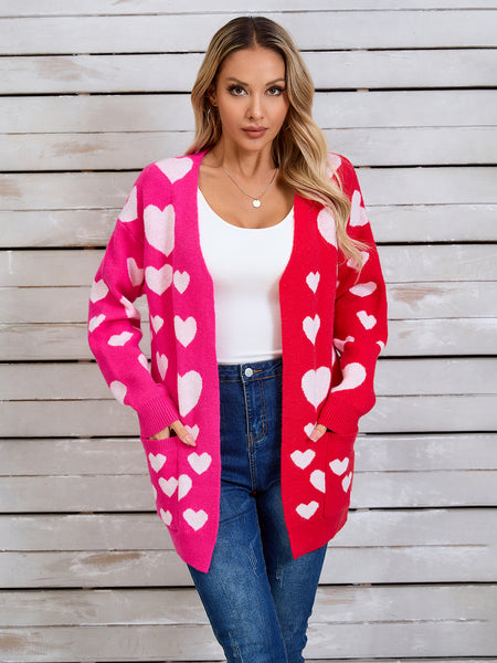 Cross My Heart Open Front Long Sleeve Cardigan