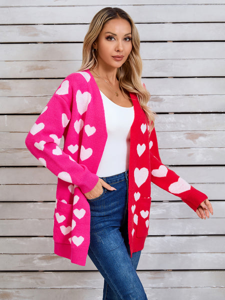 Cross My Heart Open Front Long Sleeve Cardigan