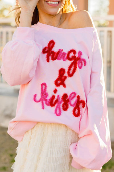 Hugs & Kisses Round Neck Sweatshirt