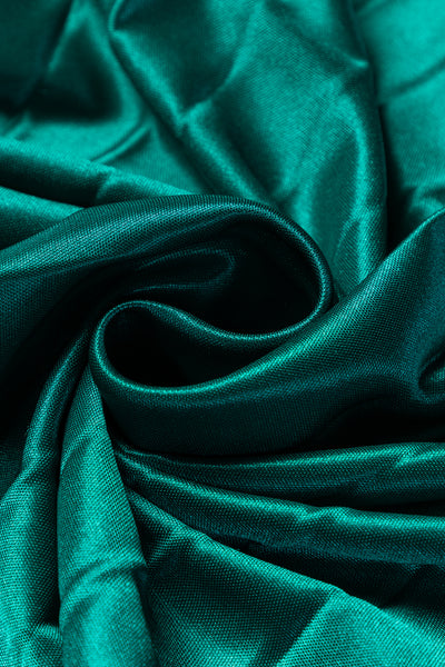 Deep Teal Pleated Midi Skirt