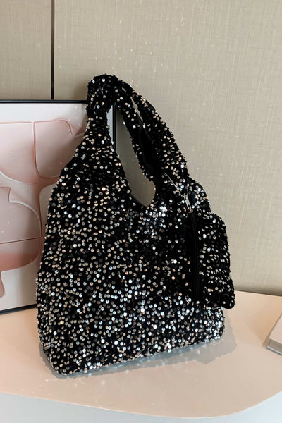 Sequin Carryall Handbag