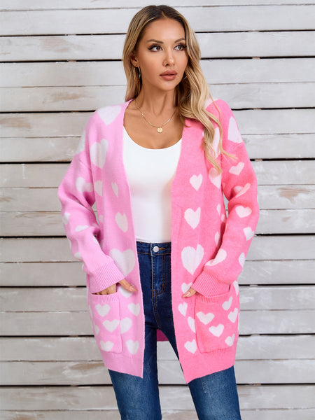 Cross My Heart Open Front Long Sleeve Cardigan
