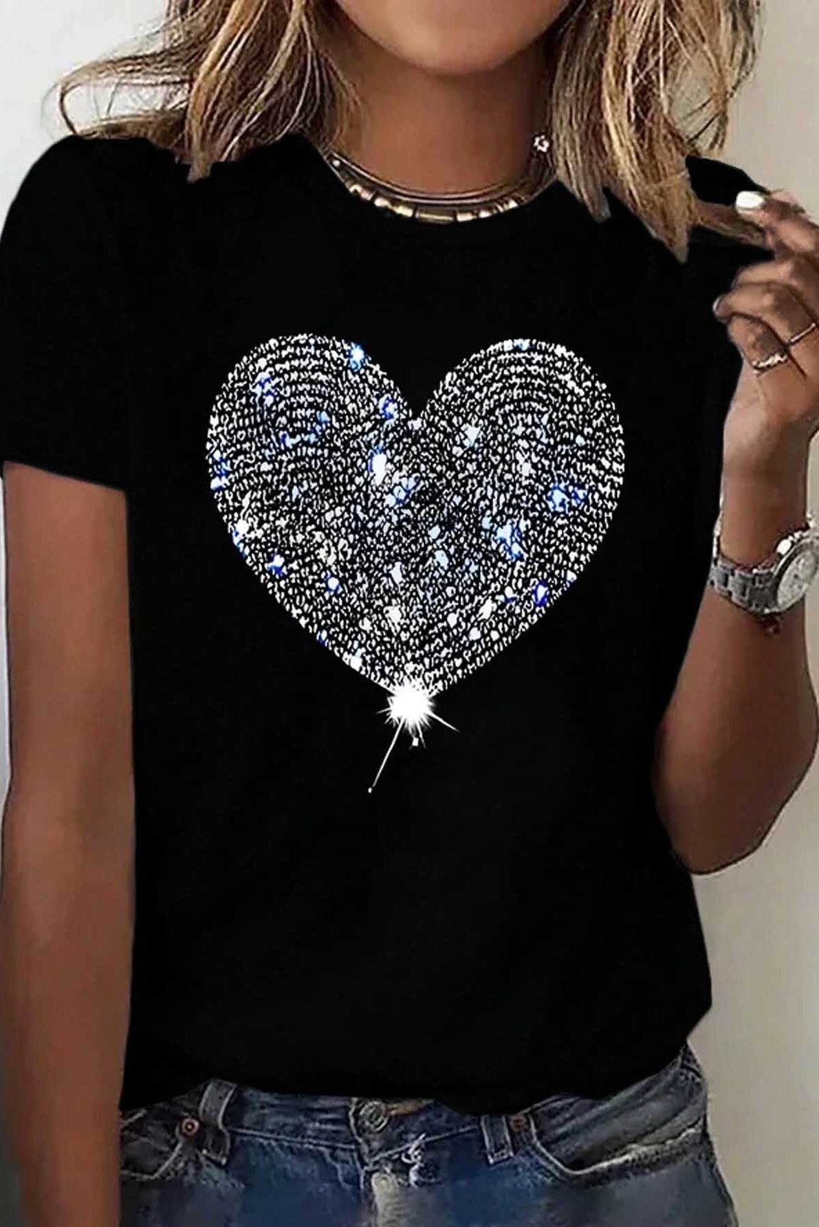 Dazzle My Heart Embellish T-Shirt