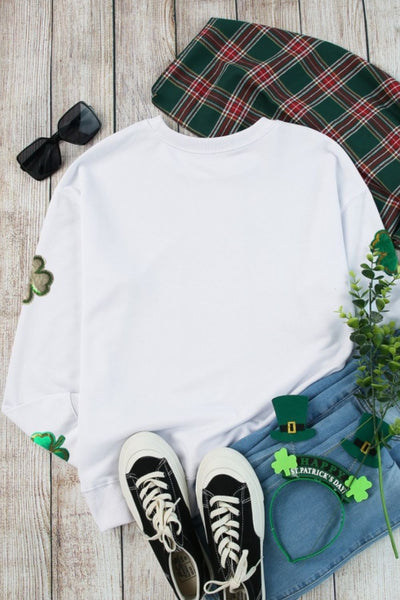Lucky Clover Round Neck Sweatshirt