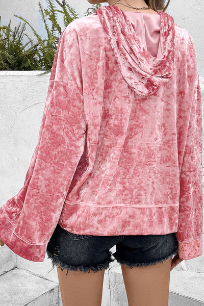 She's Powerful Thunderbolt Crushed Velvet Hoodie