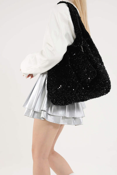 Sequin Carryall Handbag
