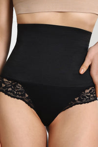 Lace Trim High Waist Shaping Panty