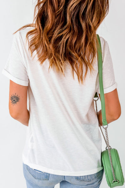 Sequin Checkered Heart T-Shirt