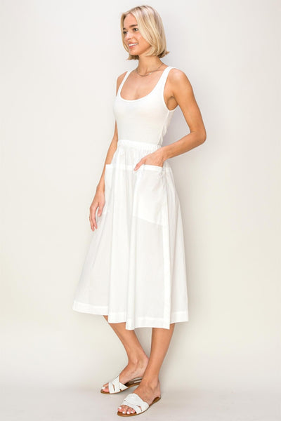 Off White Midi Tank Dress