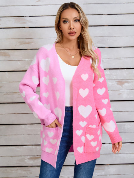 Cross My Heart Open Front Long Sleeve Cardigan