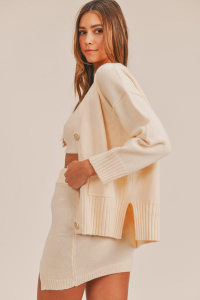 Ivory 3-Piece Sweater Set