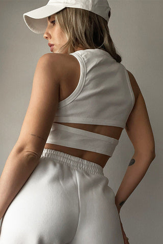 Cutout Round Neck Tank
