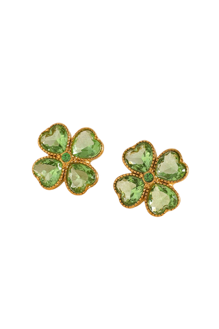 Four Leaf Clover Zircon Earrings