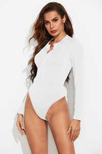 Button Down Long Sleeve Bodysuit
