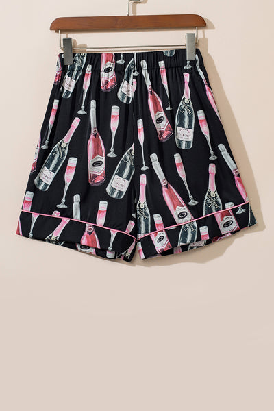 Champagne Short Sleeve Top and Shorts Set