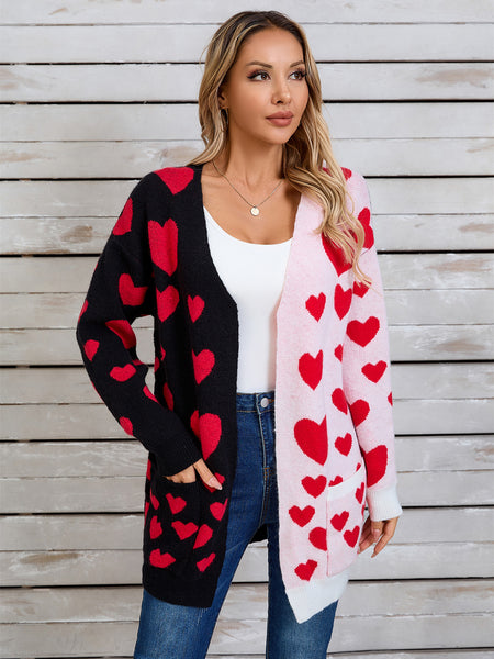 Cross My Heart Open Front Long Sleeve Cardigan