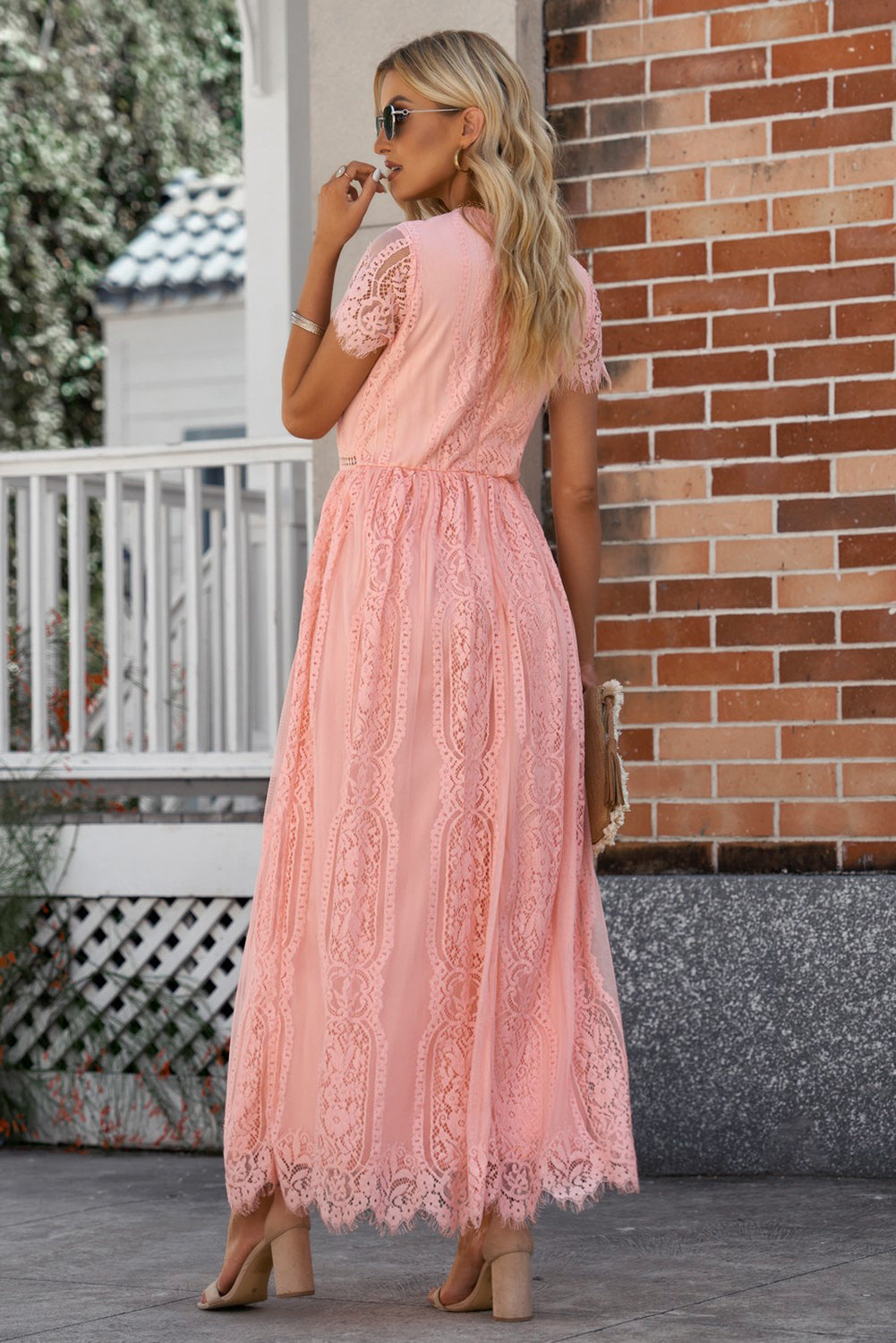 lace scallop maxi dress Scalloped Trim Lace Maxi Dress – Miss to Mrs Boutique