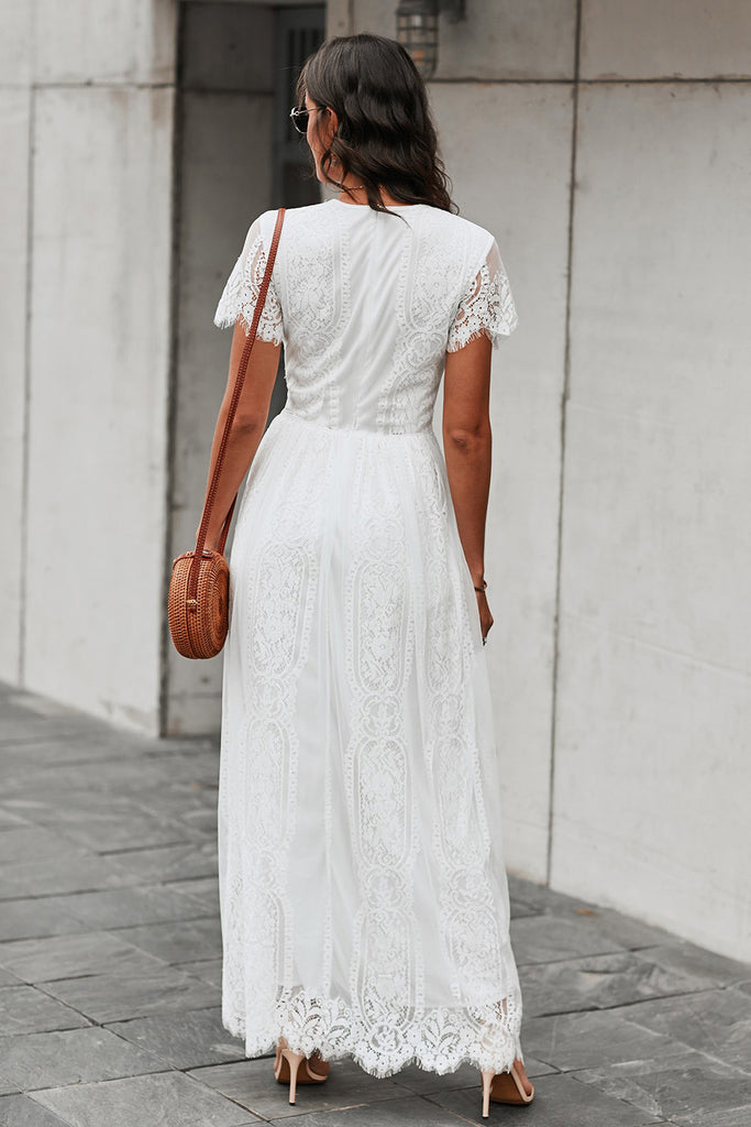 Scalloped Trim Lace Maxi Dress Miss to Mrs Boutique Scalloped Trim Lace Maxi Dress Miss to Mrs Boutique